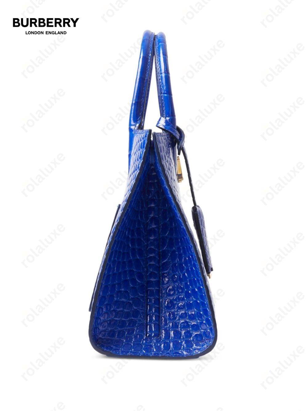 mini Frances crocodile-effect tote bag