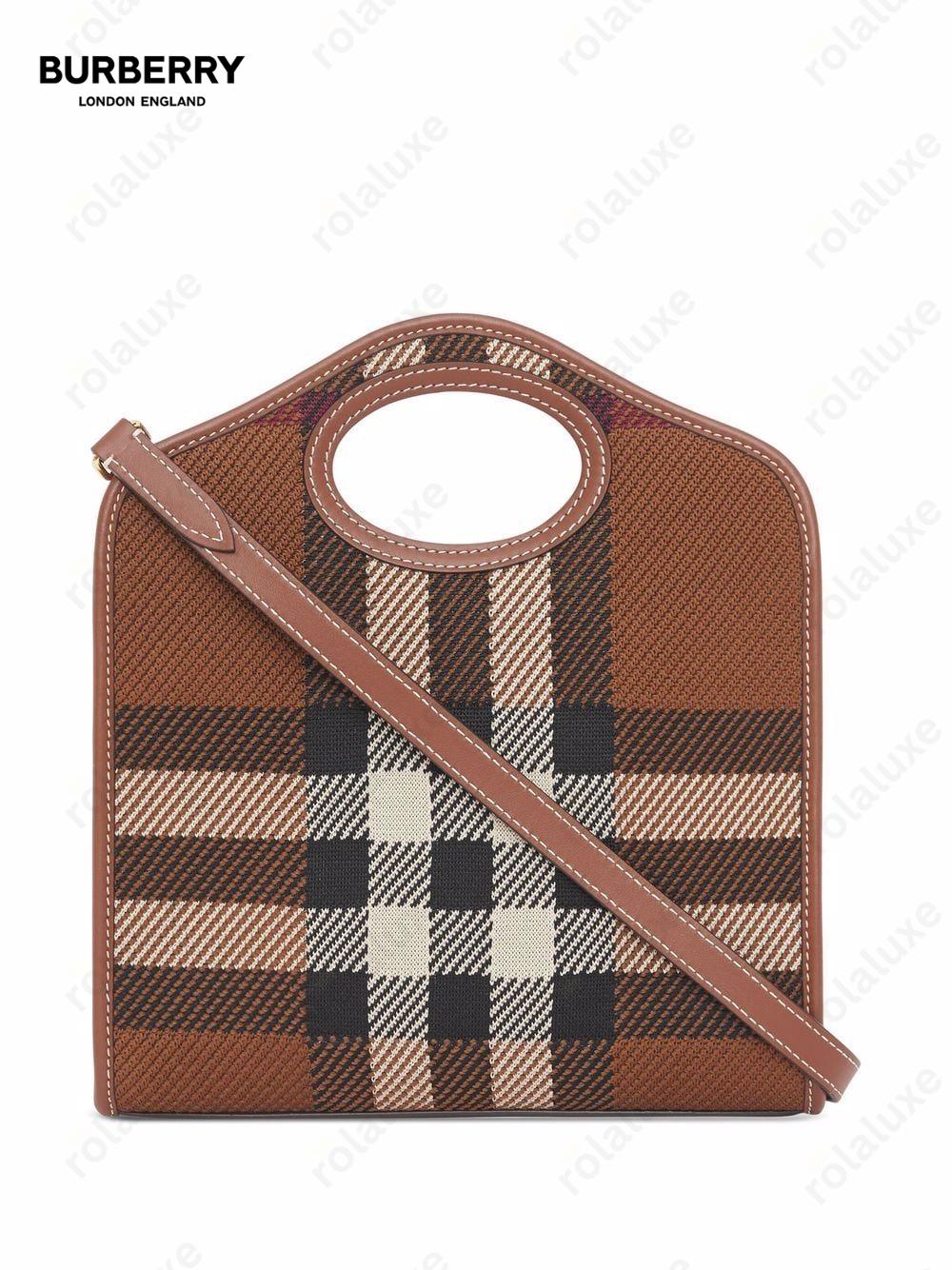 mini knitted check Pocket bag