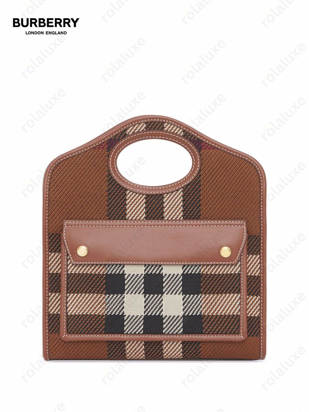 mini knitted check Pocket bag