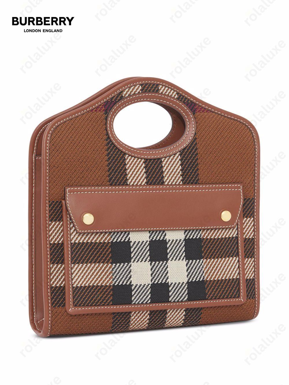 mini knitted check Pocket bag