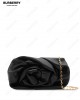 Rose leather clutch bag