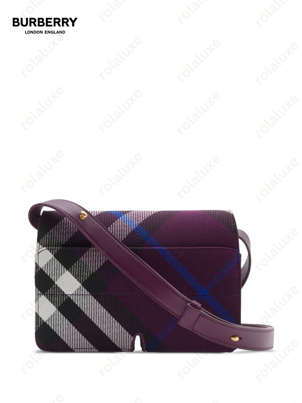 Snip checked crossbody bag