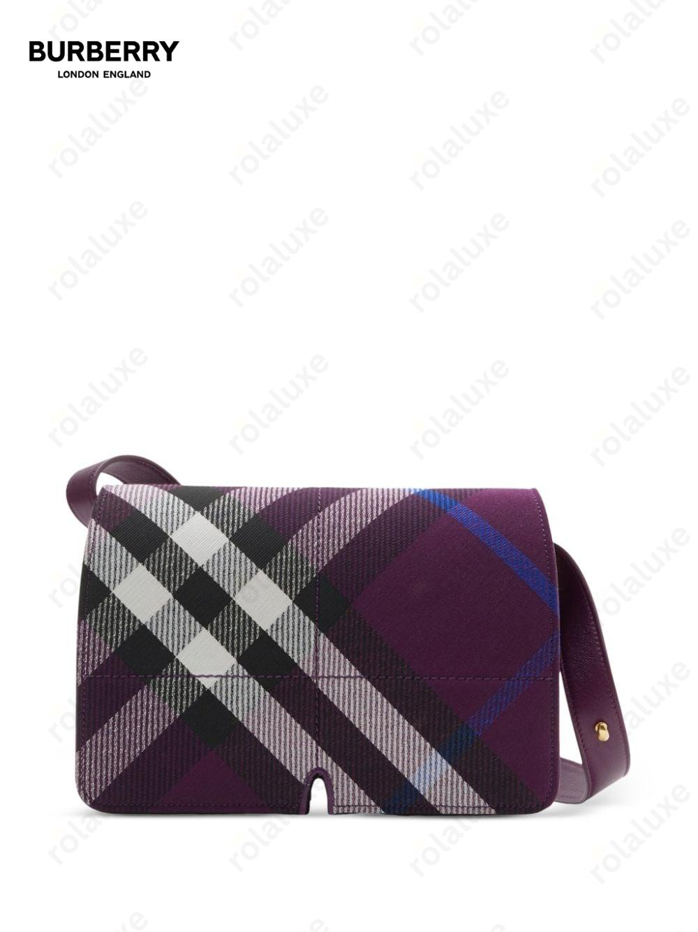 Snip checked crossbody bag