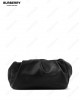 slouch-body leather clutch bag