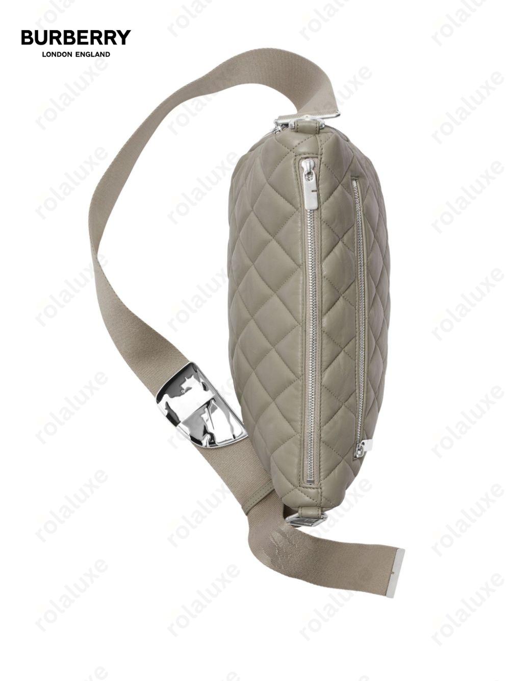 Shield diamond-quilted shoulder bag