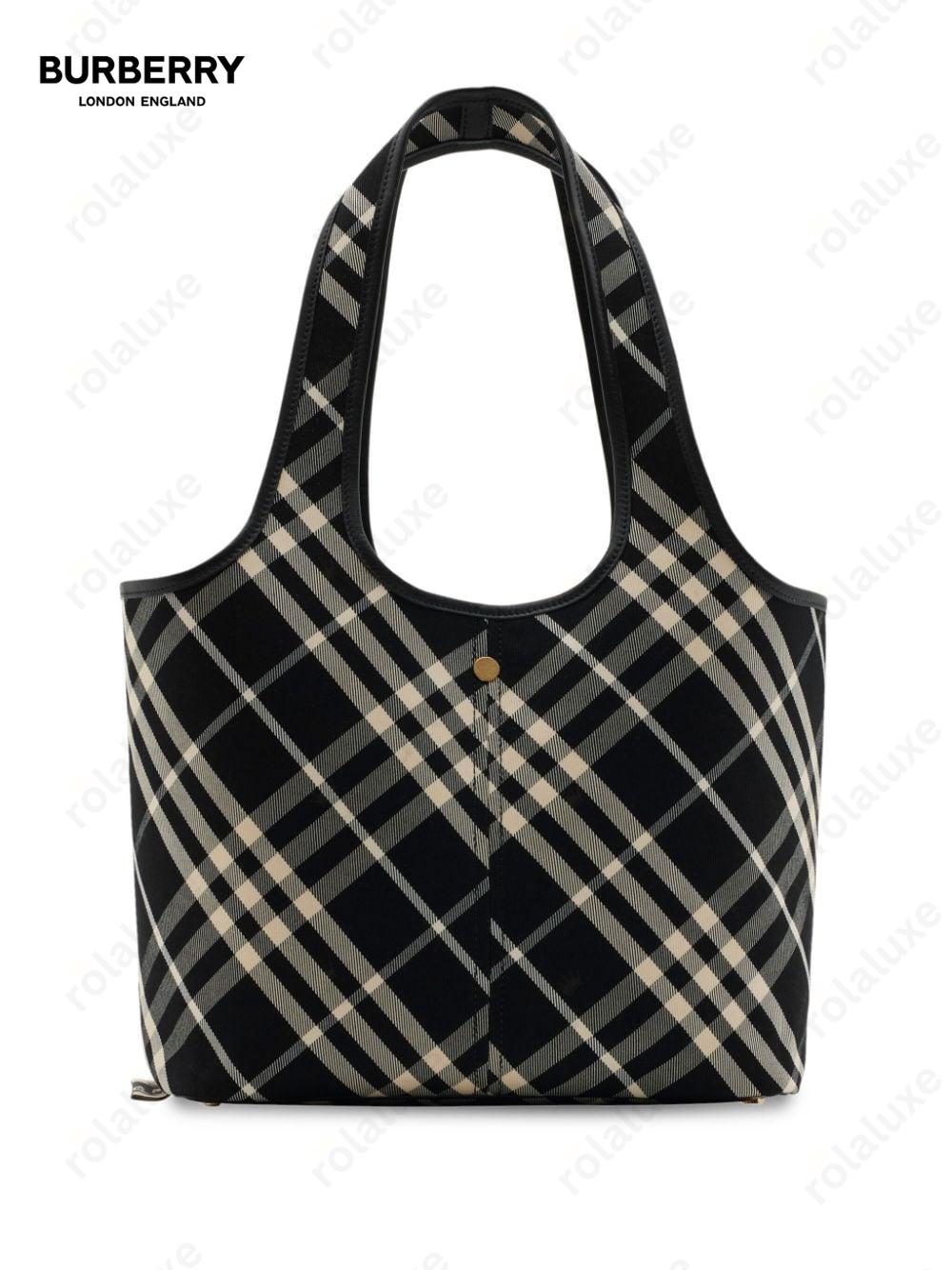 Nova Check cotton tote bag