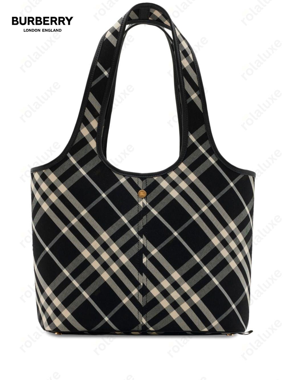 Nova Check cotton tote bag