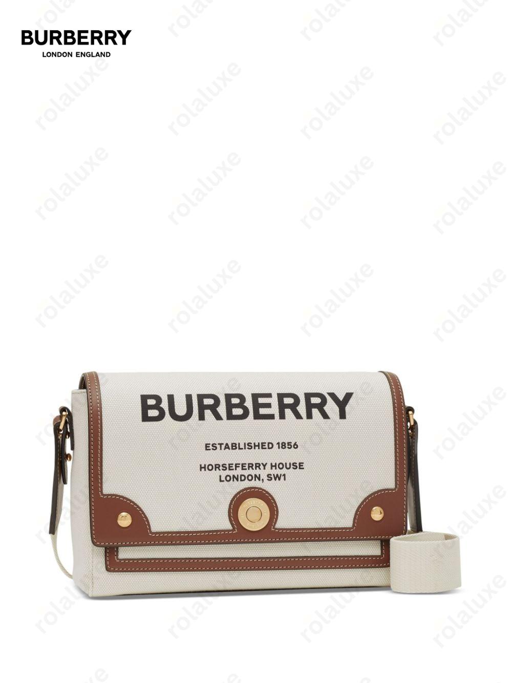 Horseferry print canvas note shoulder bag