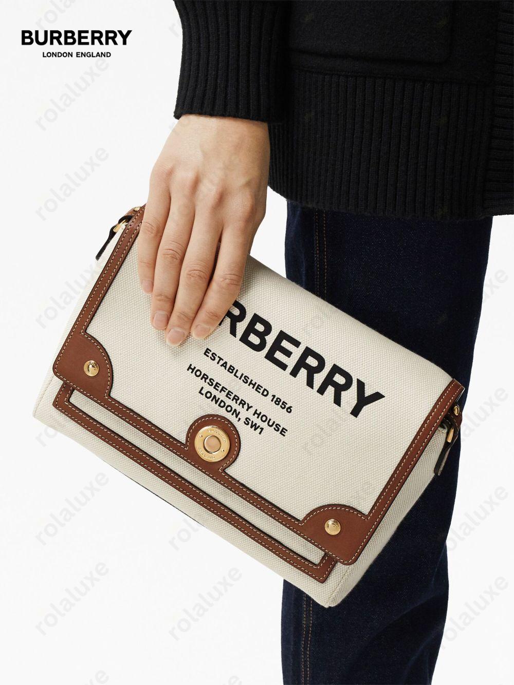 Horseferry print canvas note shoulder bag