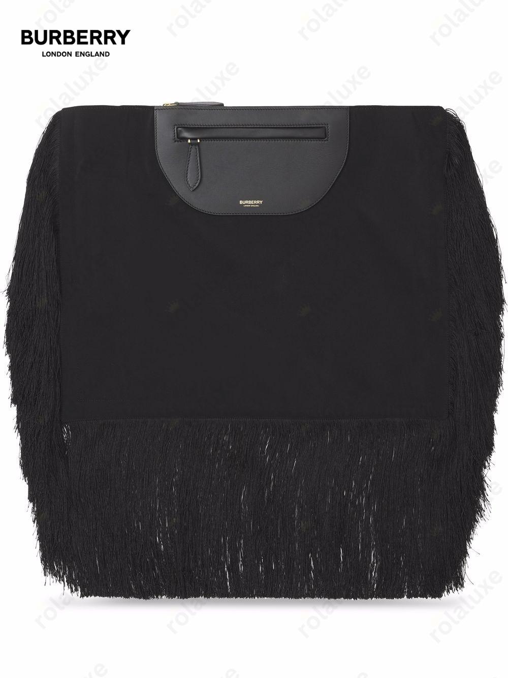 Olympia fringe-detail clutch bag