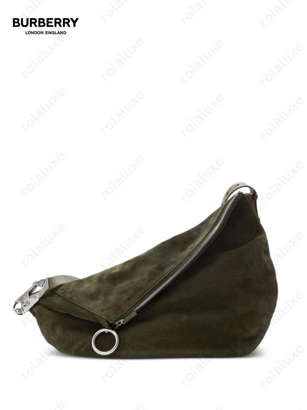 large Knight suede shoulder bag