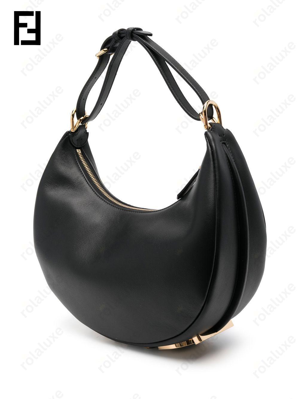 Fendigraphy leather shoulder bag