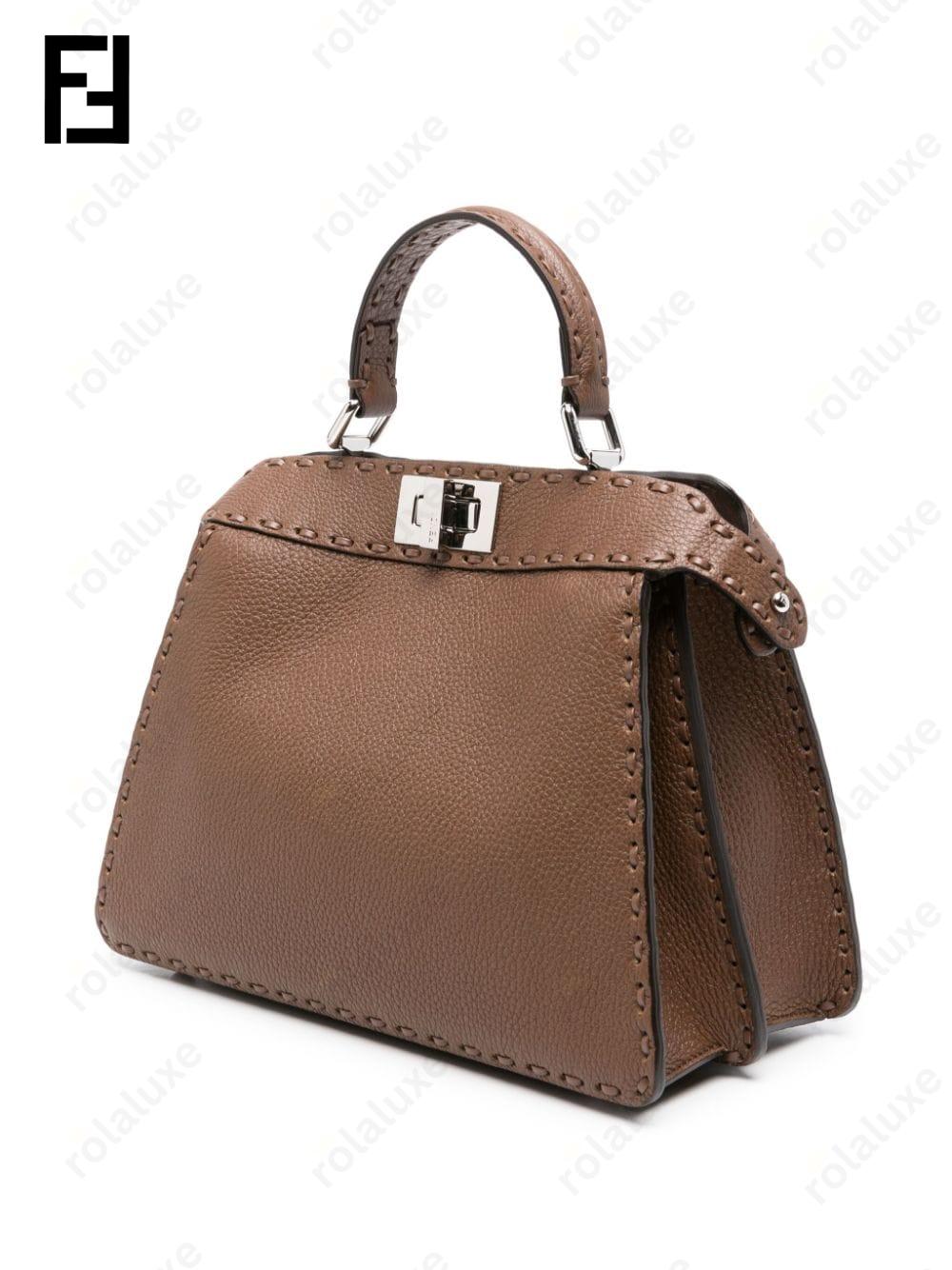 small Peekaboo leather tote bag