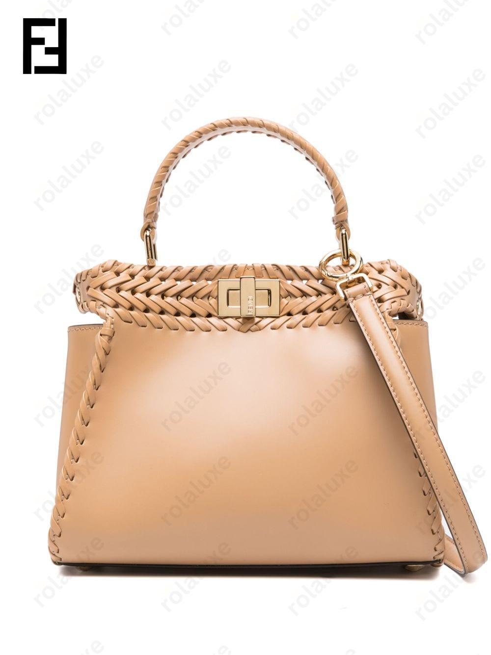 mini Peekaboo leather bag