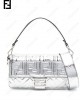 Baguette metallic shoulder bag