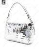 Baguette metallic shoulder bag