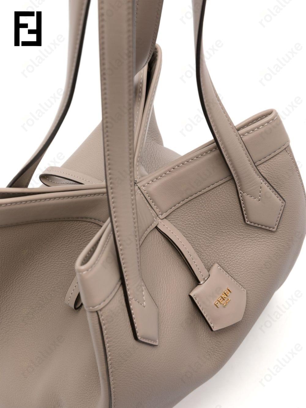 Origami leather shoulder bag