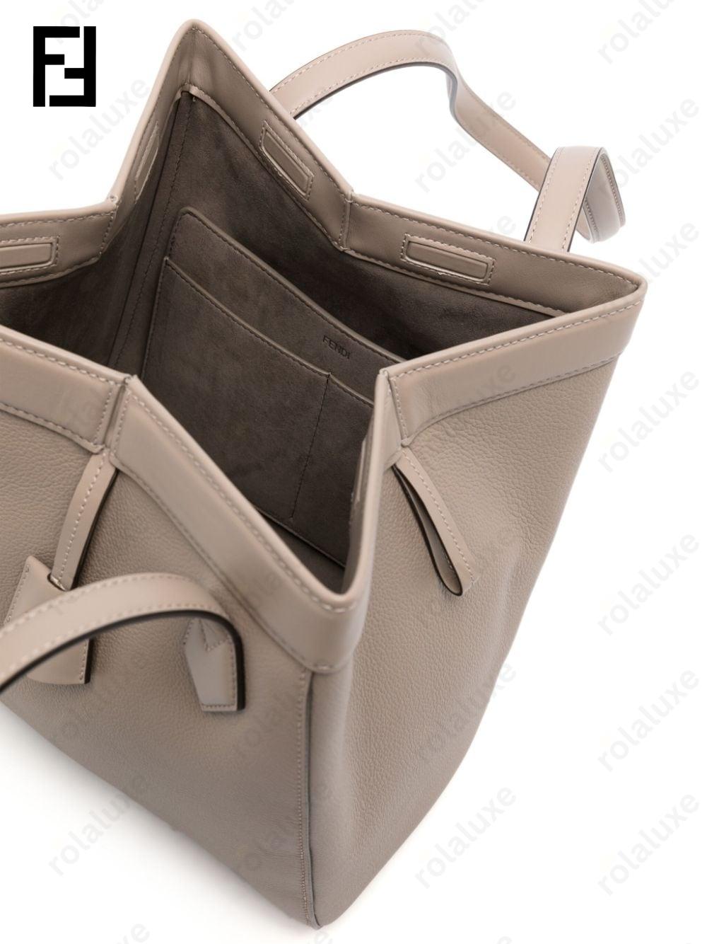 Origami leather shoulder bag