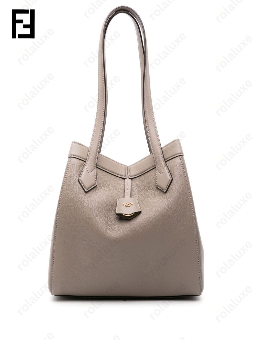 Origami leather shoulder bag