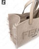 large FF jacquard fringed tote bag