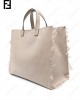 large FF jacquard fringed tote bag