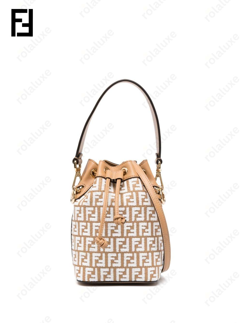 Mon Tresor raffia bucket bag