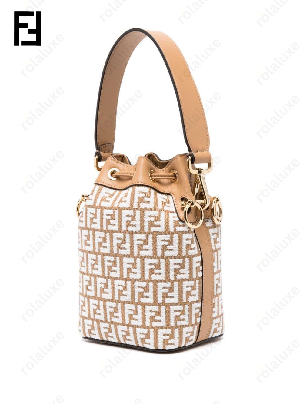 Mon Tresor raffia bucket bag