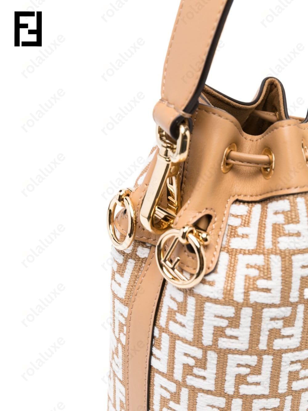 Mon Tresor raffia bucket bag