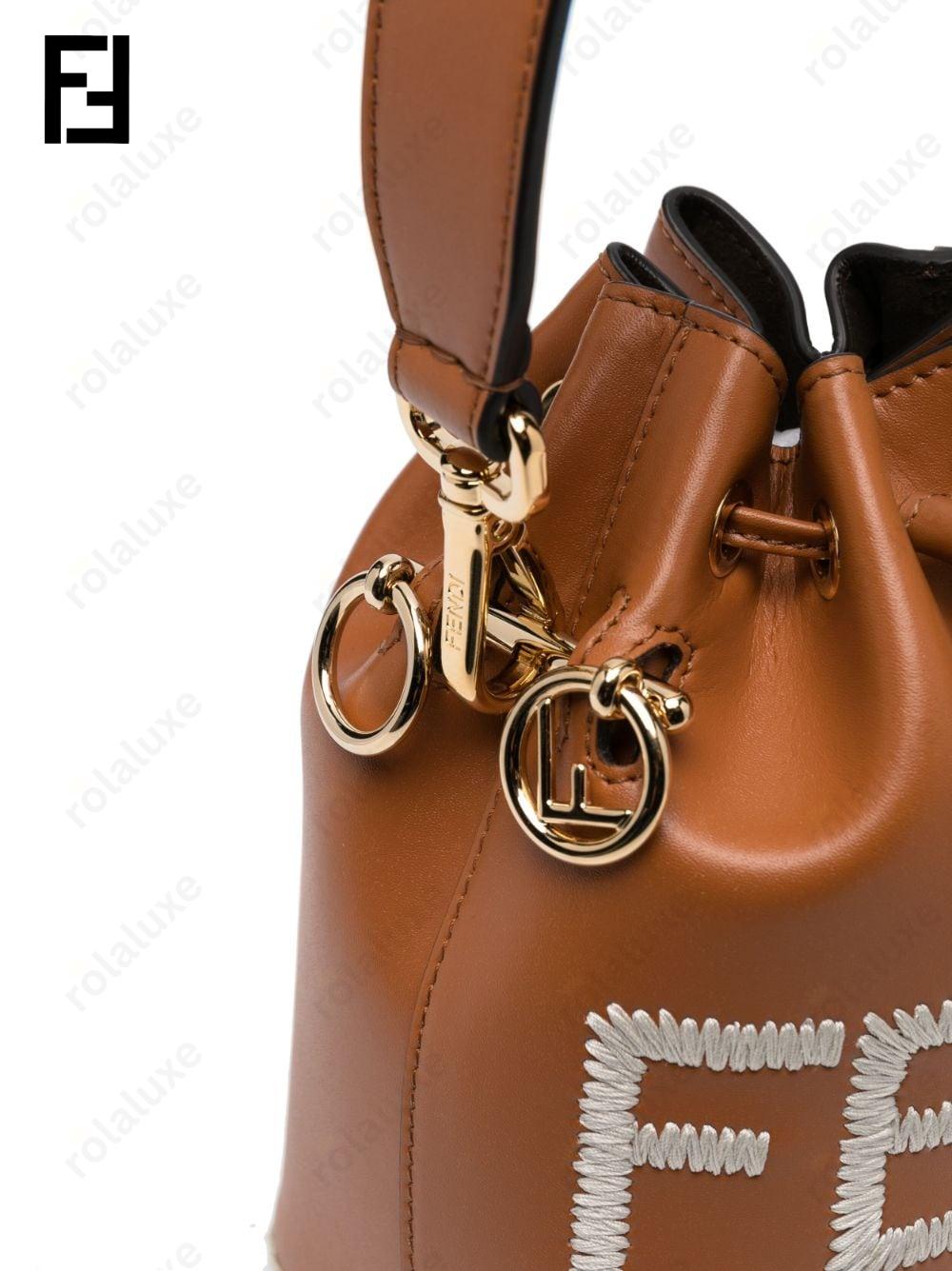 small Mon Tresor leather bucket bag