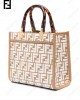 medium Sunshine FF-motif raffia tote bag