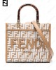 medium Sunshine FF-motif raffia tote bag