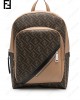 monogram-pattern backpack