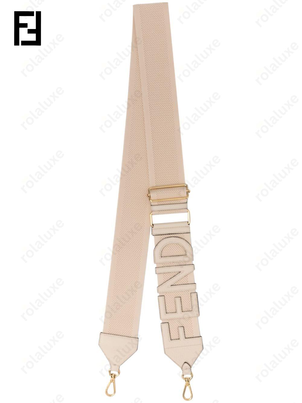 logo calf-leather shoulder strap