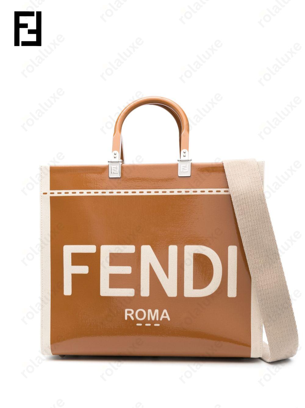 logo-print tote bag