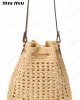 mini woven tote bag