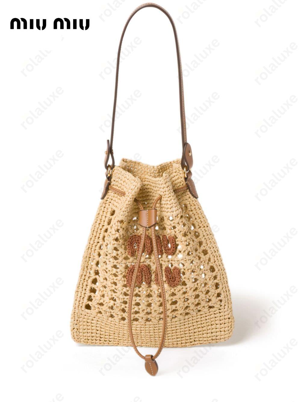 mini woven tote bag