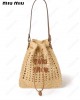 mini woven tote bag