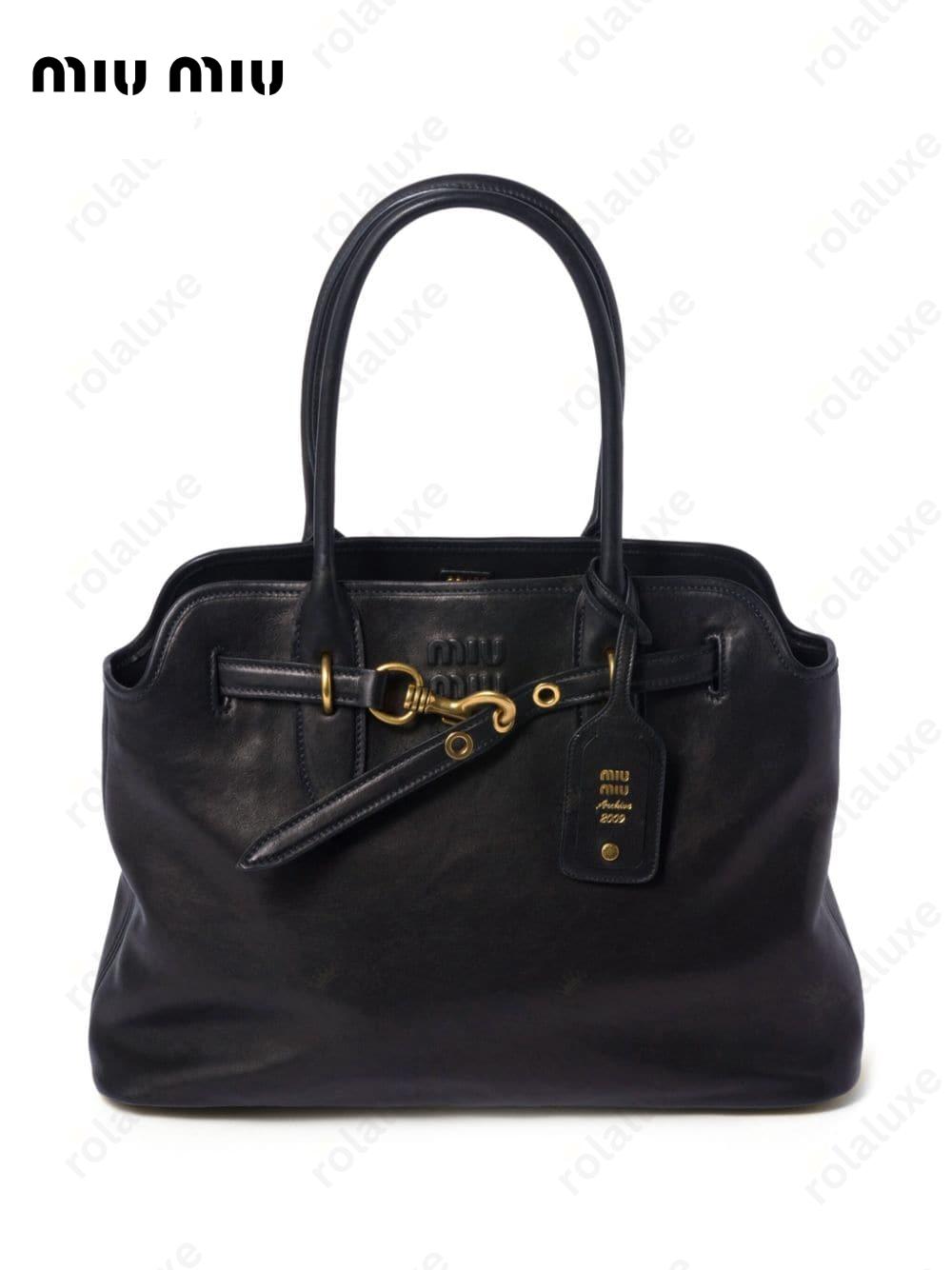 nappa-leather tote bag