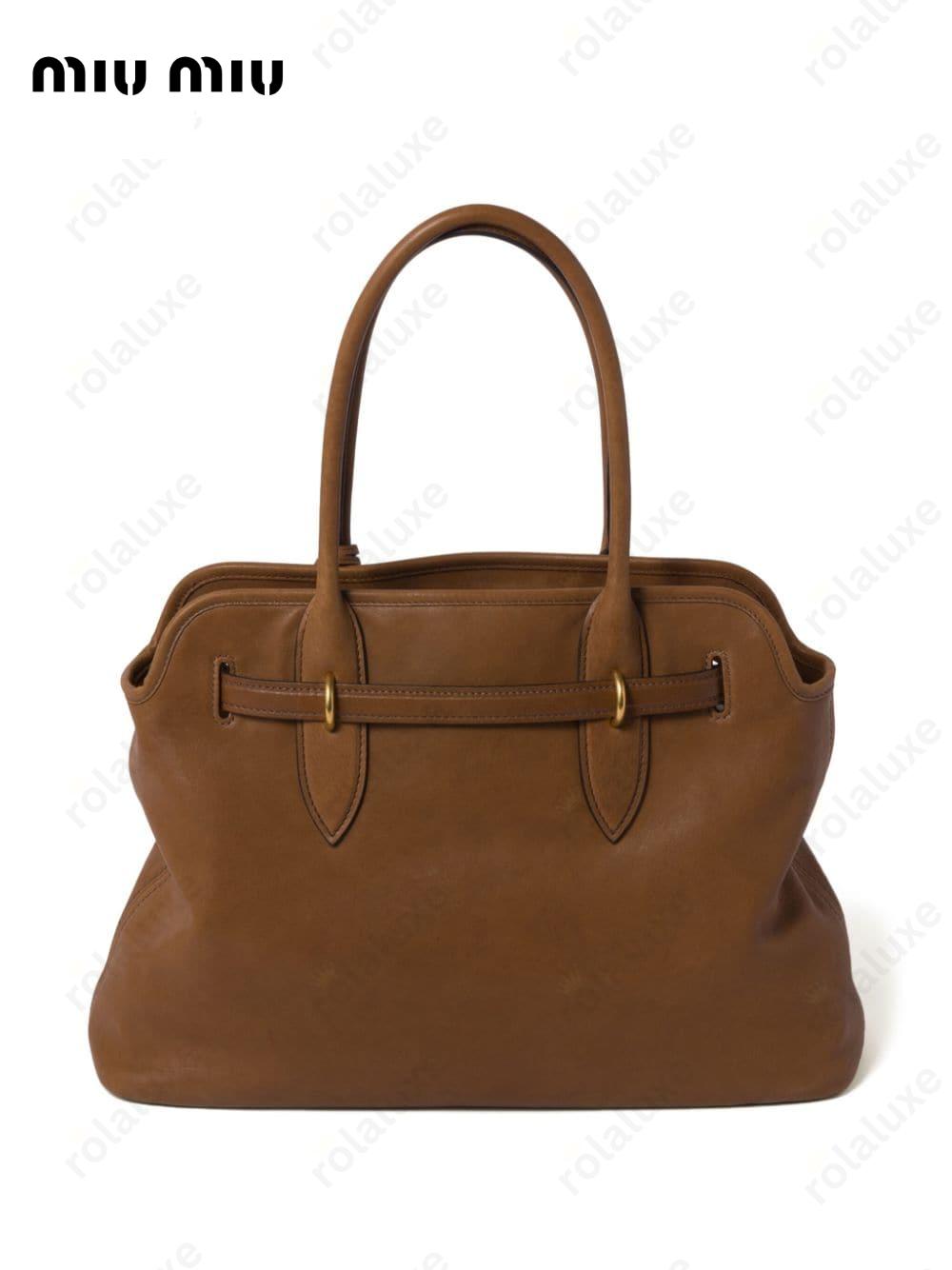 nappa-leather tote bag