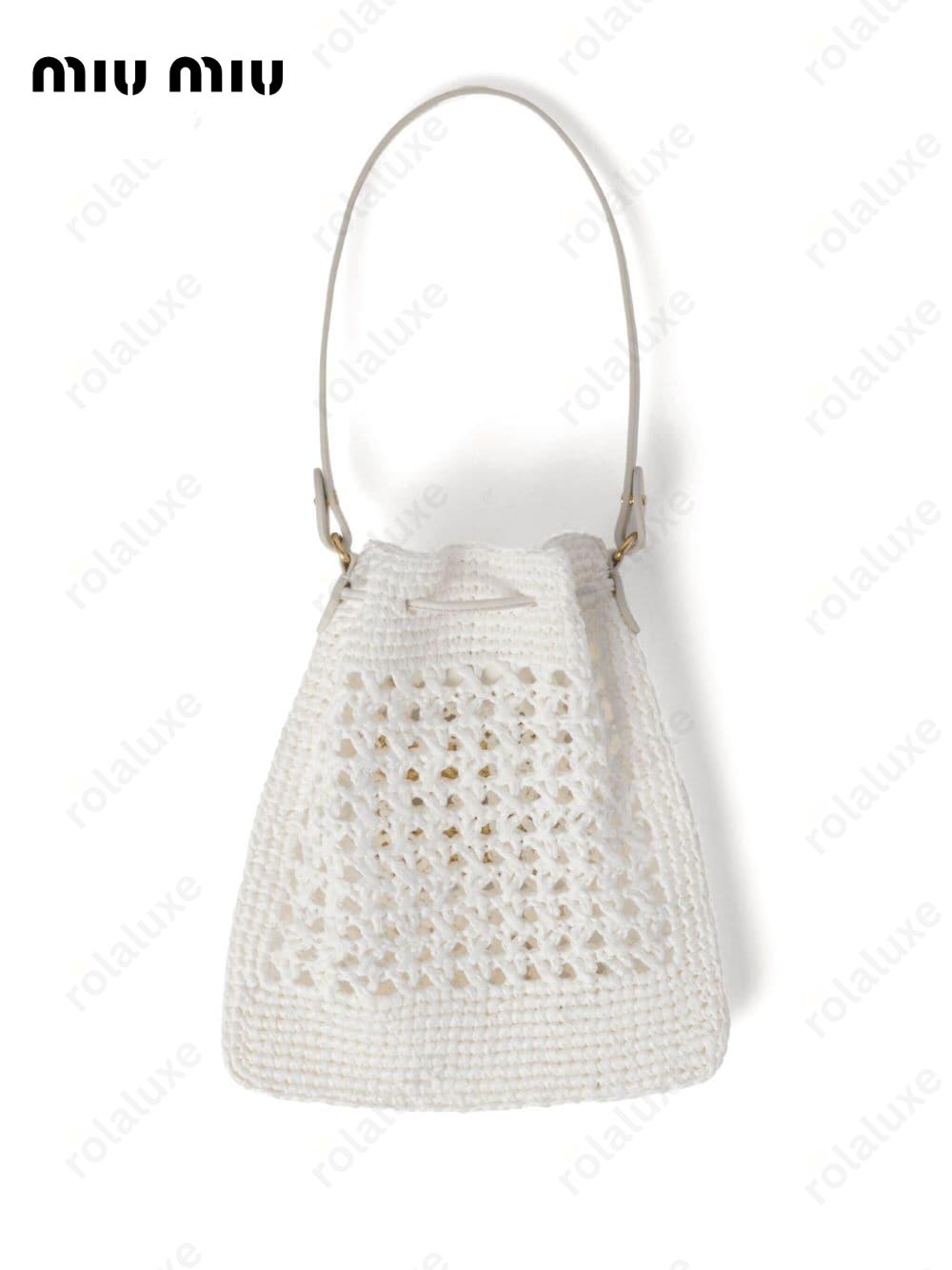 woven raffia mini bag