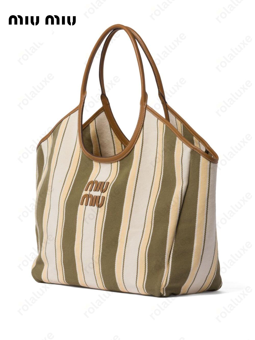 Ivy striped tote bag