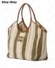 Ivy striped tote bag