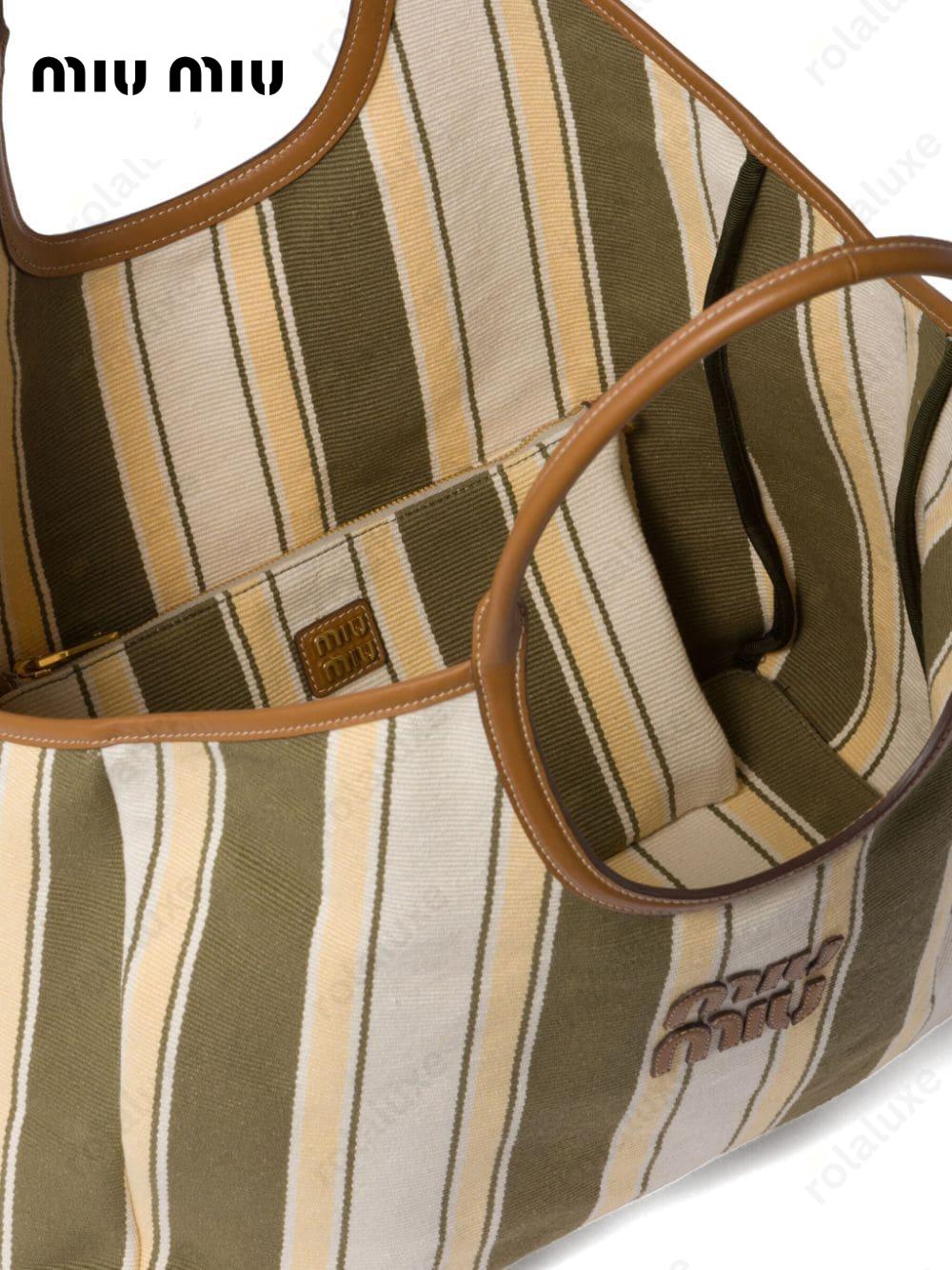 Ivy striped tote bag