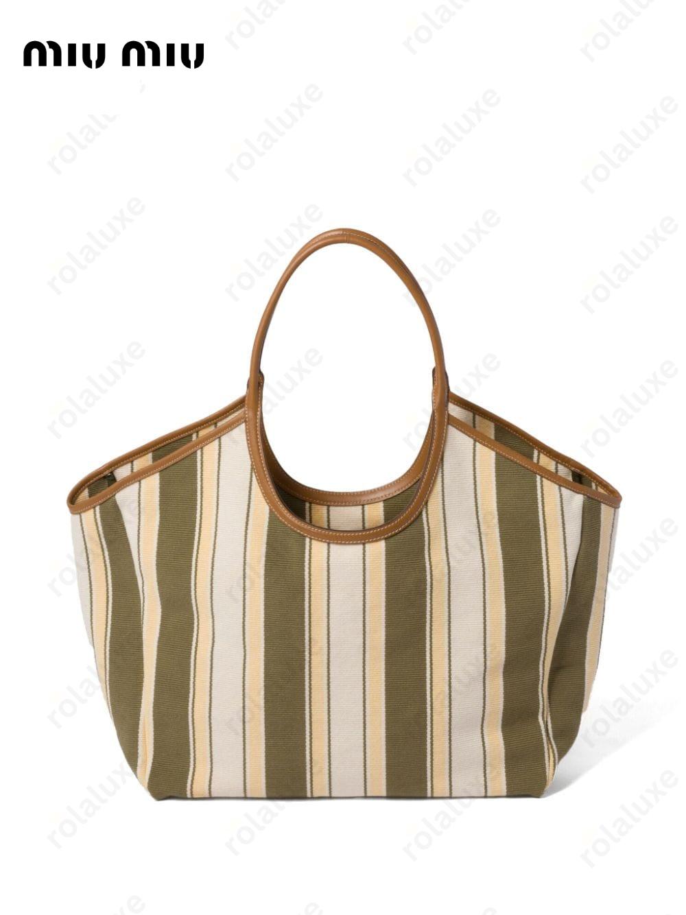 Ivy striped tote bag