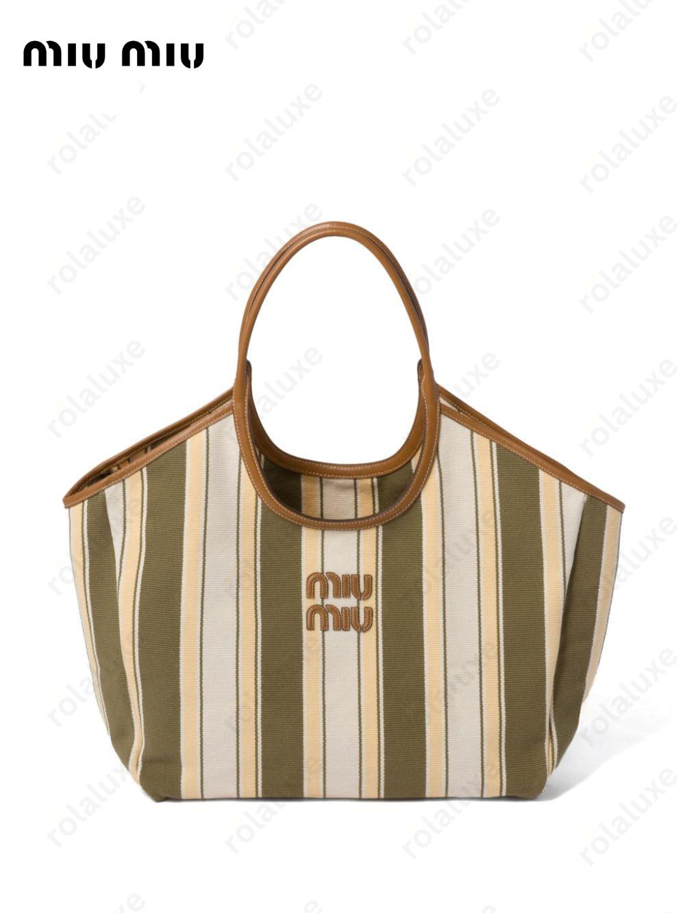 Ivy striped tote bag