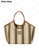 Ivy striped tote bag