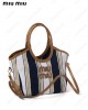 Ivy stripe-jacquard tote bag