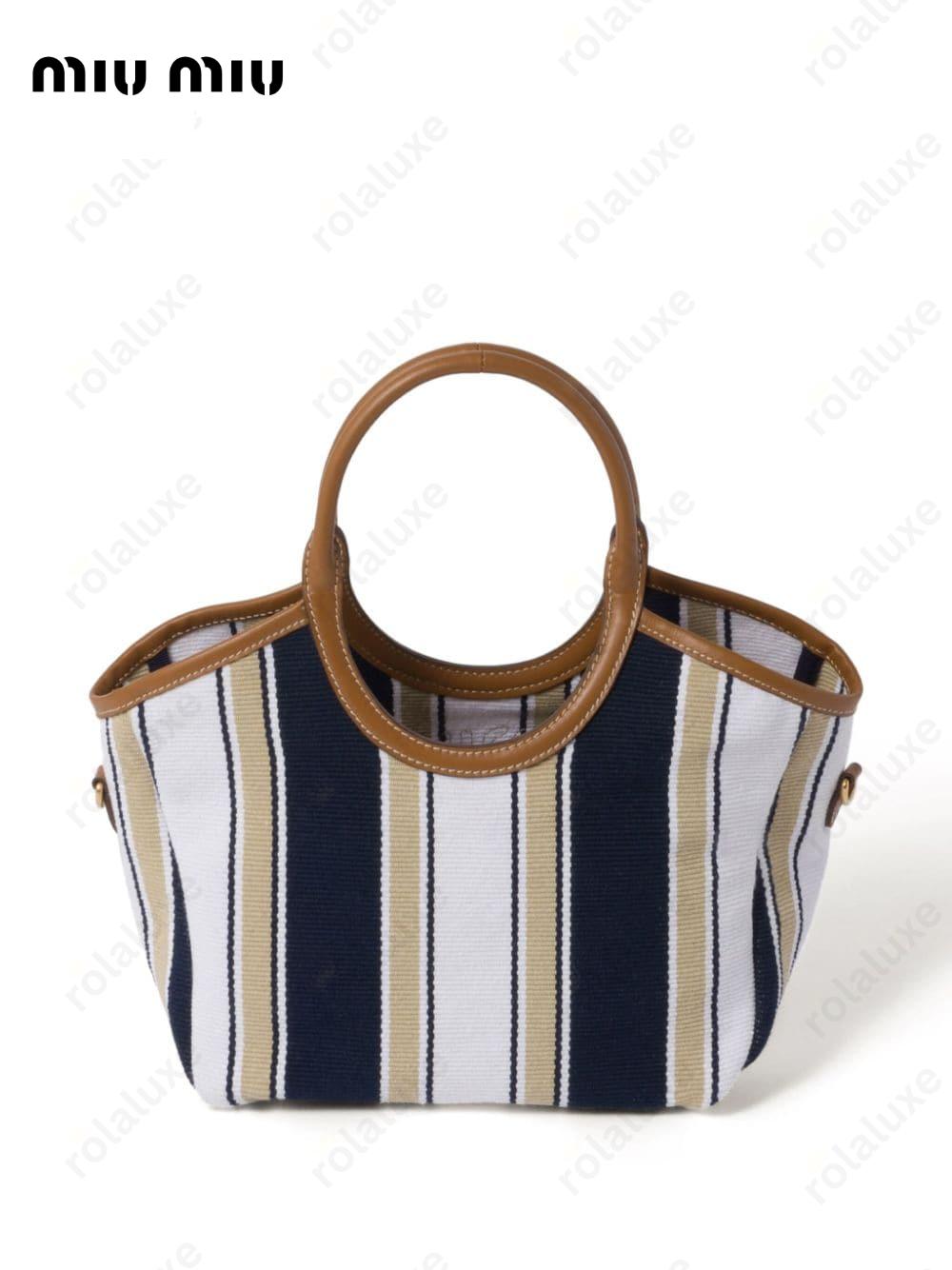 Ivy stripe-jacquard tote bag