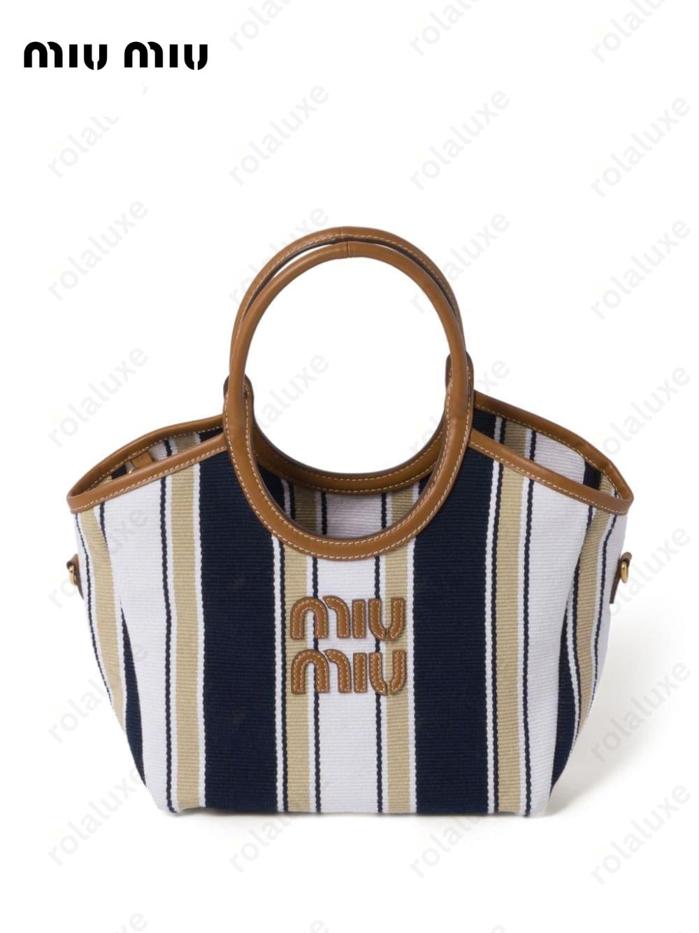 Ivy stripe-jacquard tote bag