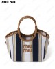 Ivy stripe-jacquard tote bag